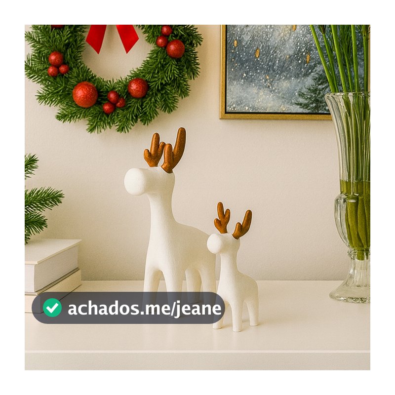 Kit de Renas Natalinas Decorativas Minimalistas Enfeite de Natal Servo de Decoração