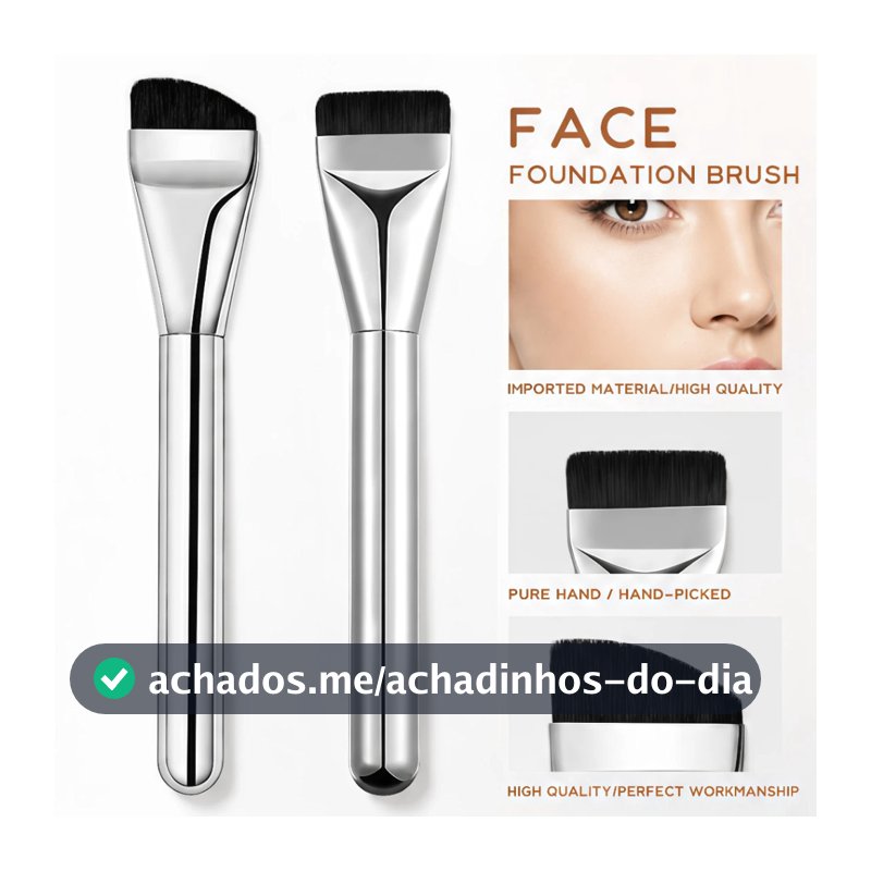 Pincel De Base de Cerda Reta/Chanfrada Corretivo - Contorno Facial, Máscara Facial, Mistura Plana Pincel De Maquiagem