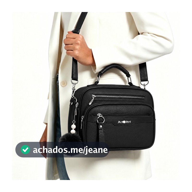 TOMI MITO Bolsa Feminina Compacta com Alça de Mão e Ombro, Múltiplos Compartimentos e Bolsos com Zíper B752