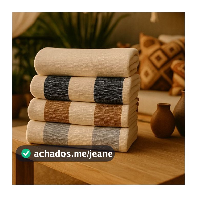 Manta Buzios 2.40M X 1.80M Decorativa Tropical Para Sofá Cama Varanda 100% Algodão Top