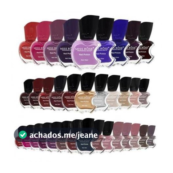 Kit 10 Esmaltes Miss Rôse (Cores Variadas Sem Repetição)