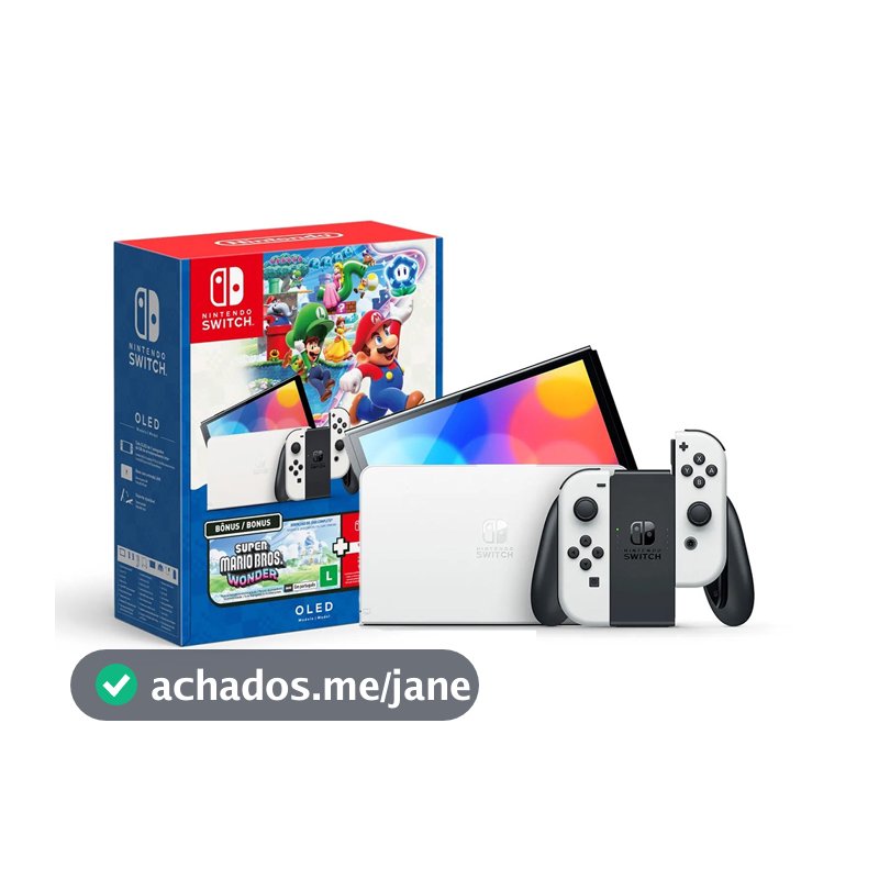 Nintendo Switch OLED Bundle Mario Bros. Wonder + NSO 3 Meses