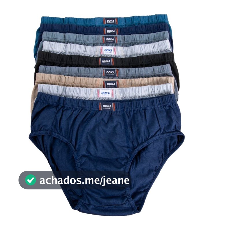 10 ou 6 cuecas slip tradicional masculina algodão forrada barata Adulto "super promoção"