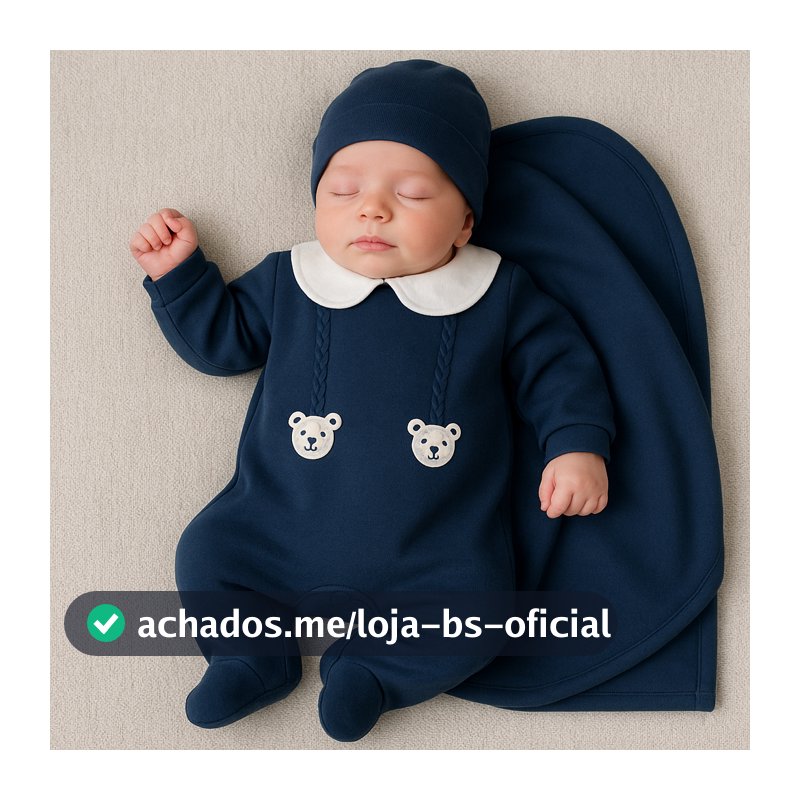 Kit maternidade 3 peças suedine algodão ursinhos Kauê