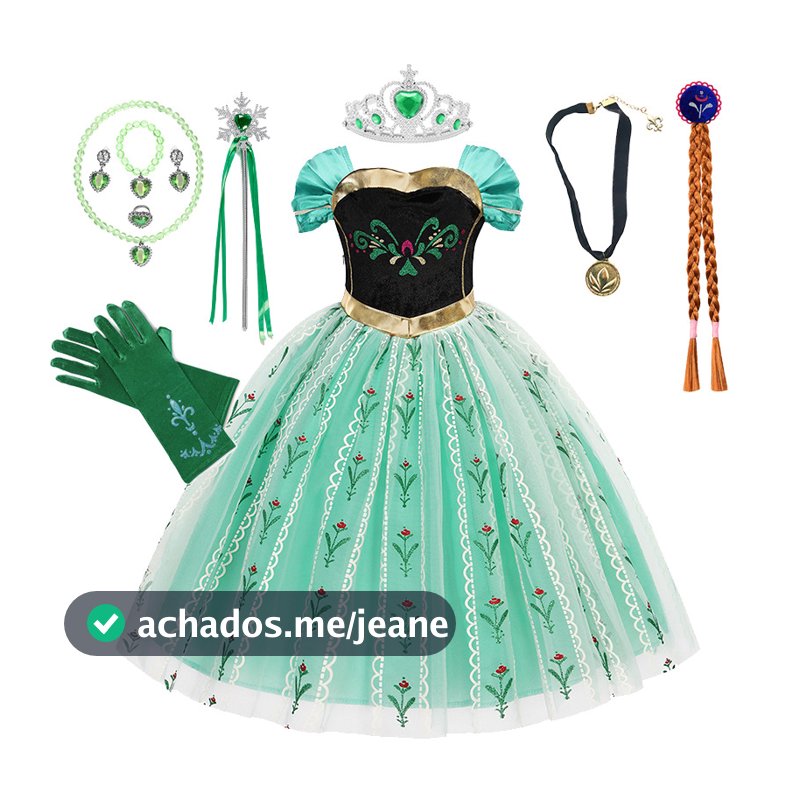 2026 Novo Vestido De Princesa Anna Para Meninas Vestidos De Festa De Aniversário Baile Fantasia De Halloween Infantil