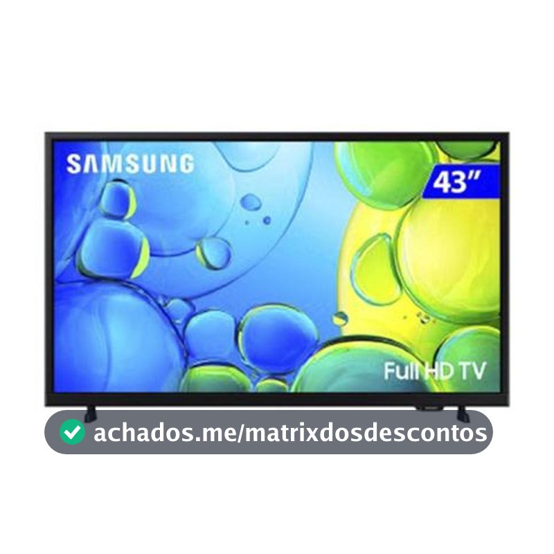 Smart Tv Samsung 43" , LED, TIZEN, Wi-fi, FULL HD, Preta - LS43F6000FGXZD
