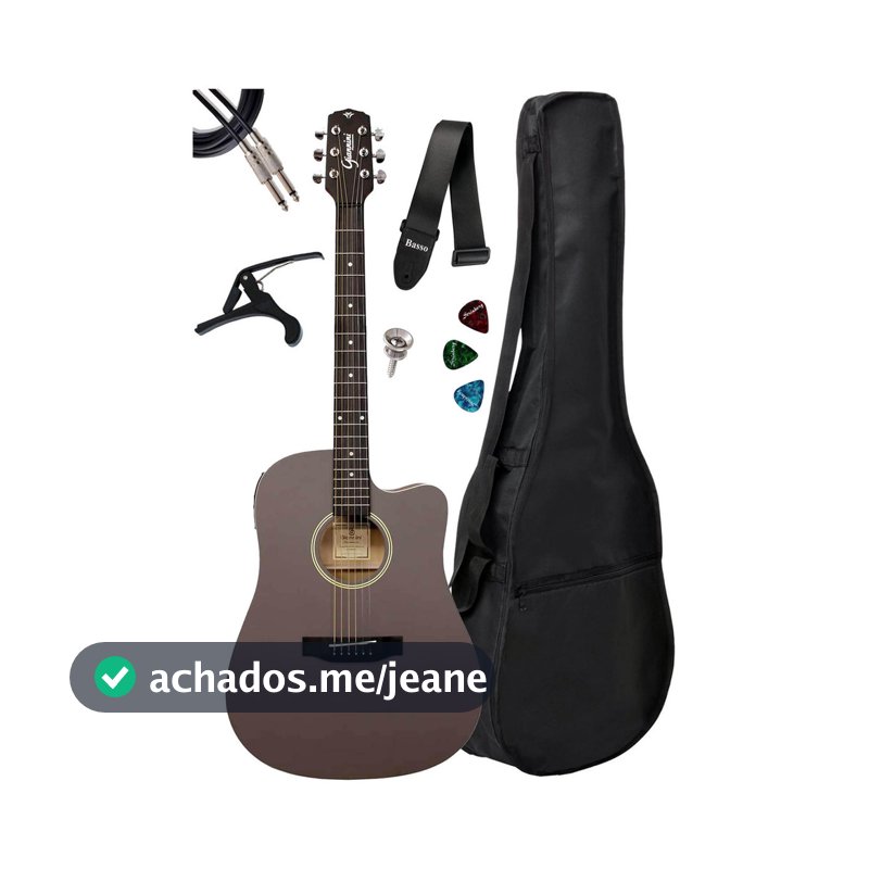 Violão Giannini Gdc-1 Ceq Eletroacústico 6 Cordas + Kit Comp