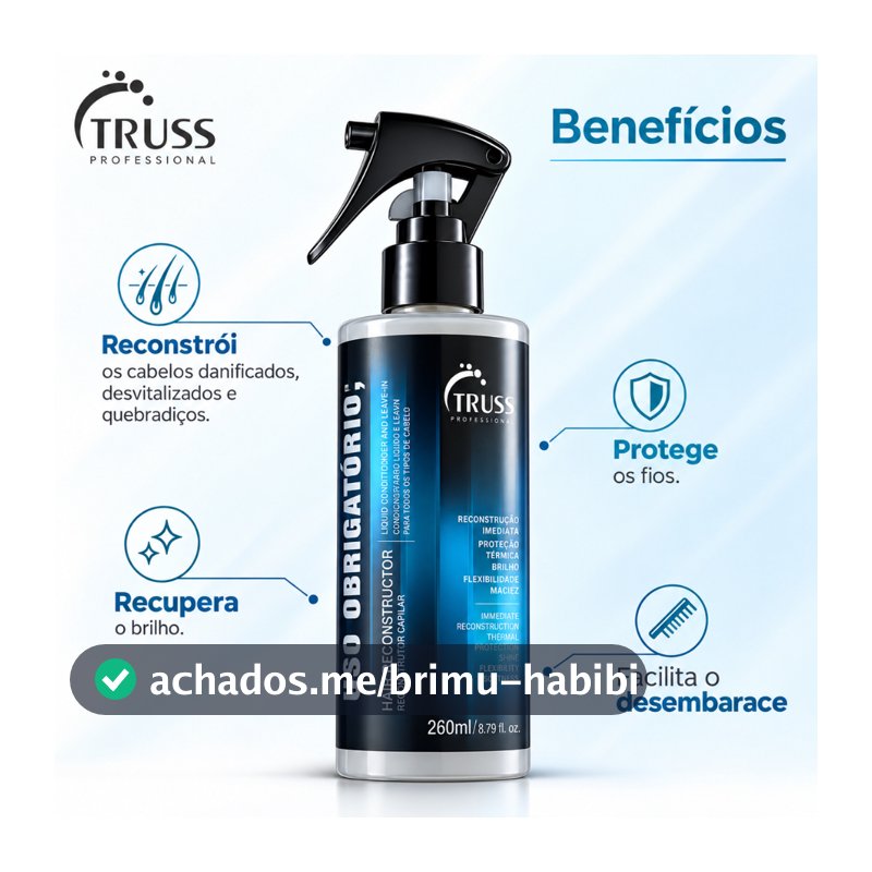 Uso Obrigatório 260ml Tratamento Reconstrutor Protetor Térmico Restauração Leave-in Danificado