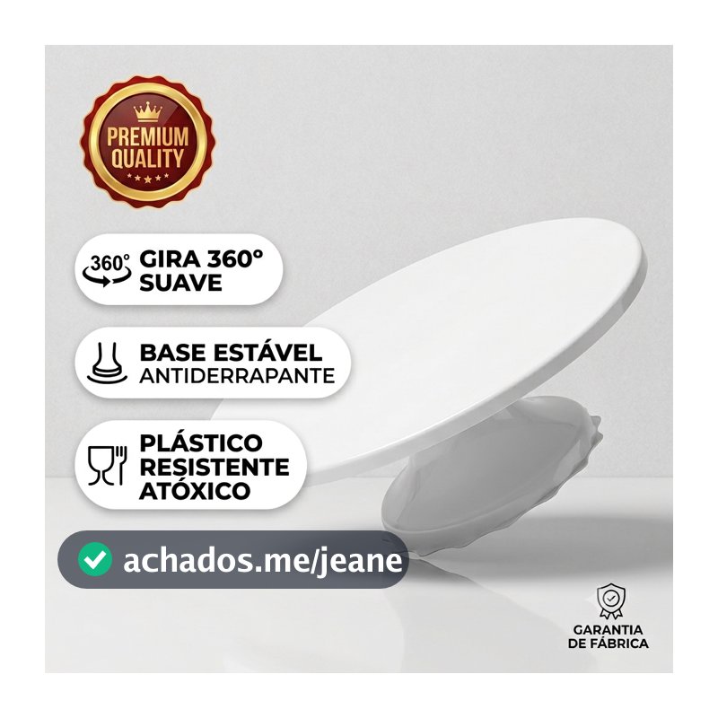 Suporte Bailarina Giratório Rendada Premium para Bolo Sobremesa Confeitaria Decoração Festa Doces