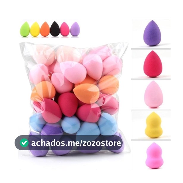 Kit de 6/12/24 Esponjas de Maquiagem - Perfeitas para Base, Corretivo e Contorno, Cores Vibrantes e Ecológicas