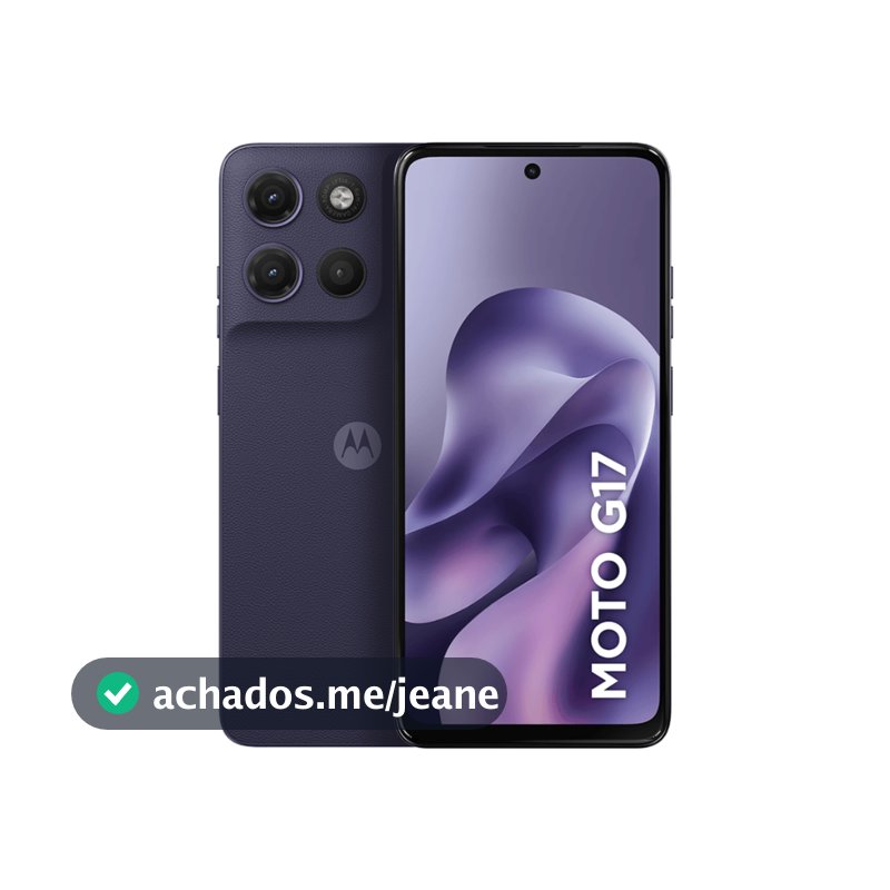 Smartphone Motorola Moto G17 256GB, 4G, 12GB RAM Boost, Tela 6.7 FHD+, Câm. 50MP - Roxo