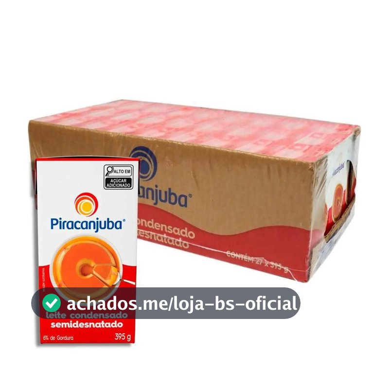 Kit 27 Leite Condensado Piracanjuba 395g Semi Desnatado