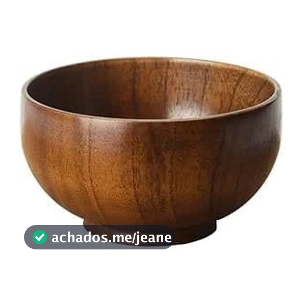 Tigela de Madeira 12CM e 14 CM Vasilha para Servir Bowl de Bambu Marrom Guardar Comida Restaurante