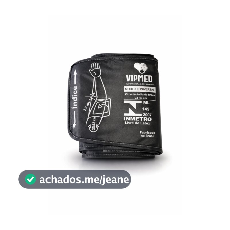 Braçadeira Universal Vipmed para Aparelho De Pressão Automático de braço Techline, Omron e G-tech Tam Adulto 23-43cm