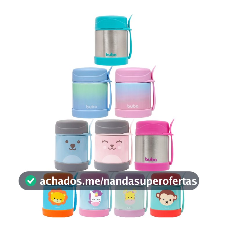 Copo Termico Infantil Buba Varios Modelos - Quente e Frio - Pote Marmita Para Crianças