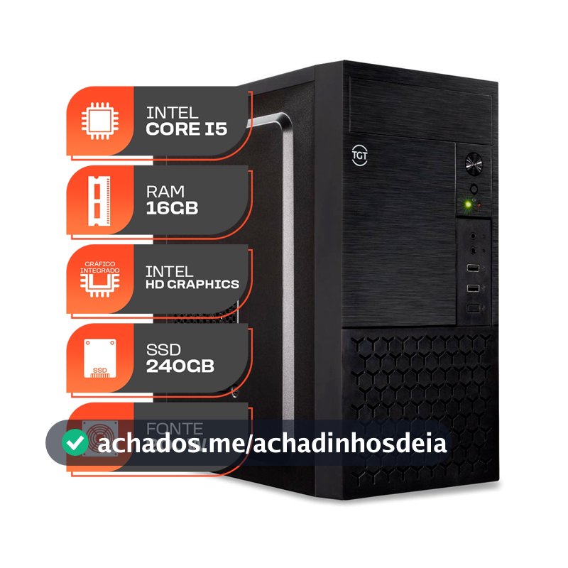 Computador Home Essential S, Intel Core I5, 16GB DE RAM, SSD 240GB
