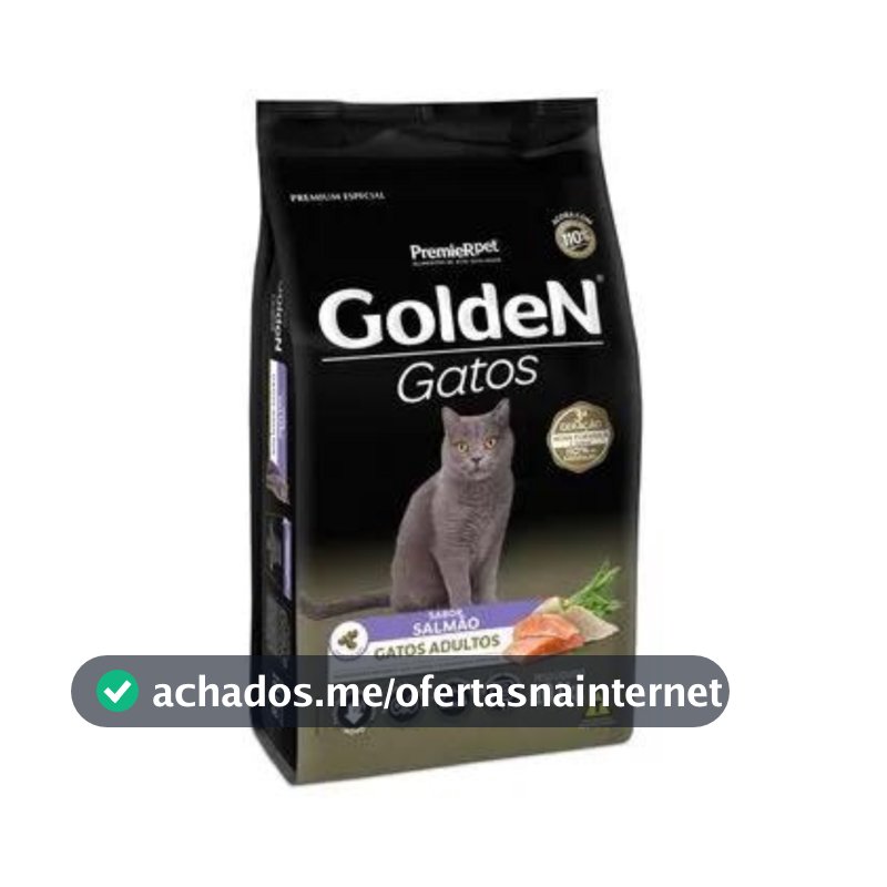 Ração Golden Gatos Adultos Sabor Salmão 10,1kg