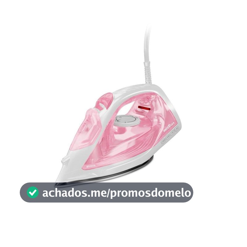 Ferro De Passar A Vapor Britânia Rosa Vapor Extra BFVE01A 110V