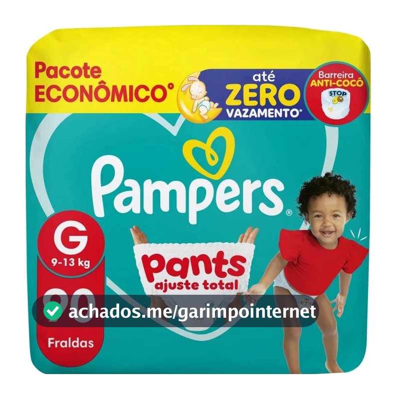 Fralda Pampers Pants Ajuste Total - G 90 Unidades