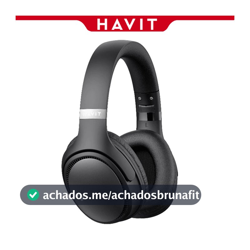 Fone De Ouvido Sem Fio HAVIT H630BT Headphone Gamer Bluetooth 5.3 Multiponto On-ear 3D 55h ENC
