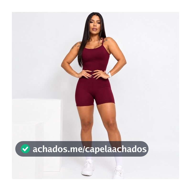Macaquinho Fitness Zero Transparência Alta Compressão Modelador Academia Feminino
