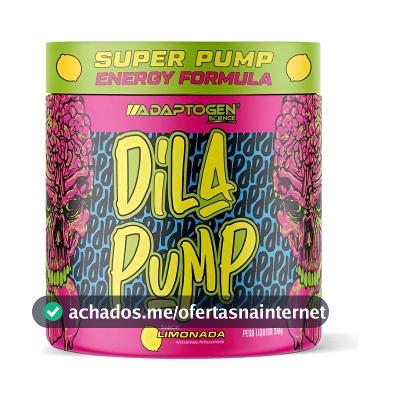 Dila Pump Pre Treino Sem Cafeina Beta Alanina em Pó 318g - Adaptogen Science