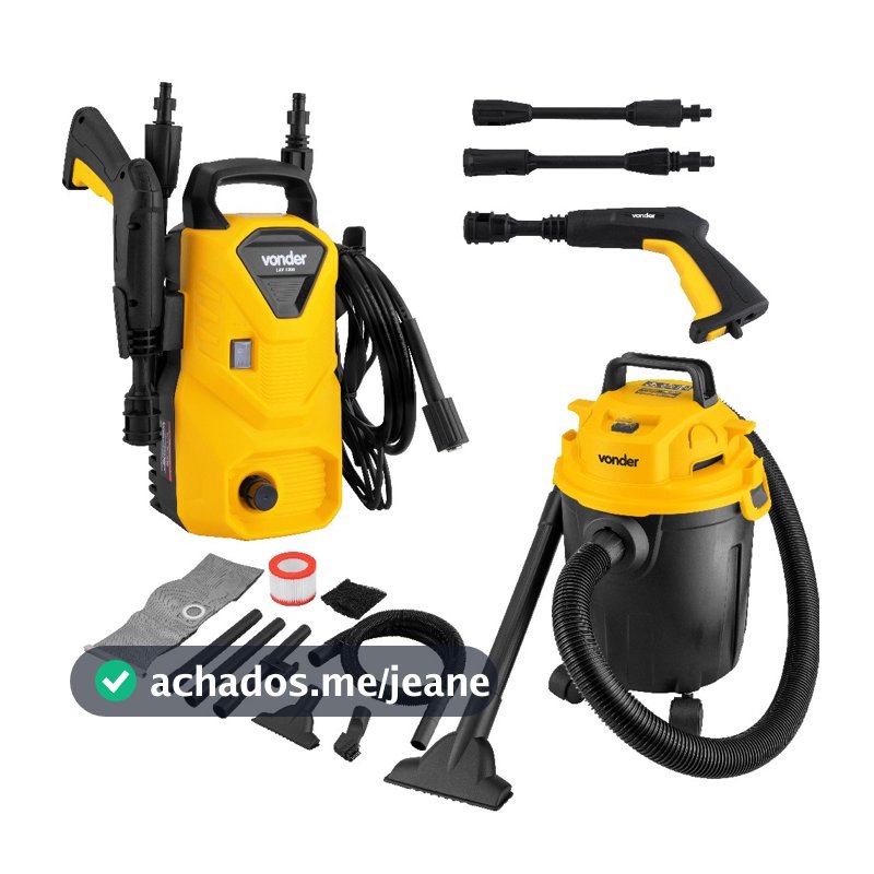 Lavadora Lav1300 + Aspirador Pó/líquido Apv1010 220v Vonder