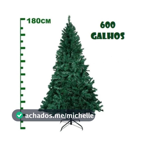 Árvore de Natal Verde Luxo Pinheiro Natalino com Pé de Ferro 150 a 240cm Vários Tamanhos
