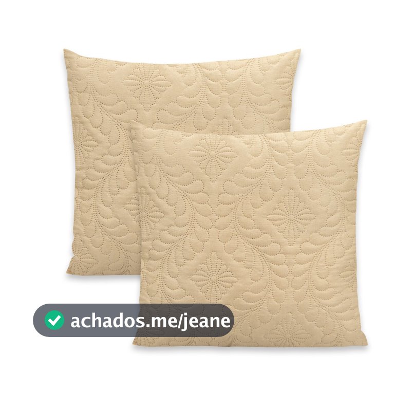 Kit 2 Capas de Almofada 40x40 Matelada Camili Matelado Ultrassônico