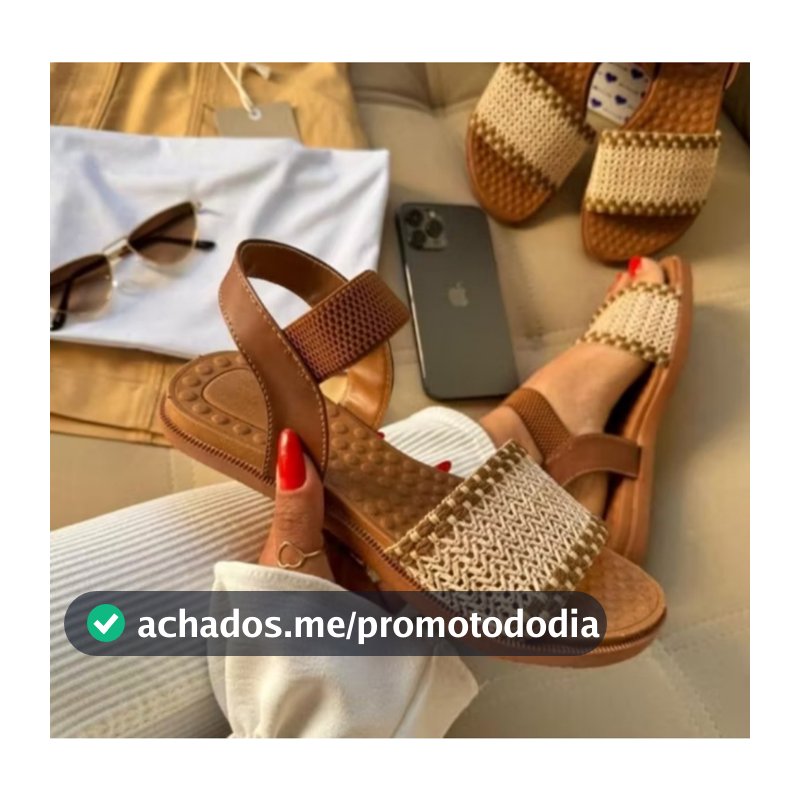 sandália ortopédica femenina com elástico calce fácil Antiderrapante