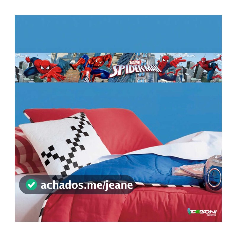 Faixa Decorativa Homem Aranha . Papel de Parede Quarto Infantil Personalizado. Adesivo decorativo.