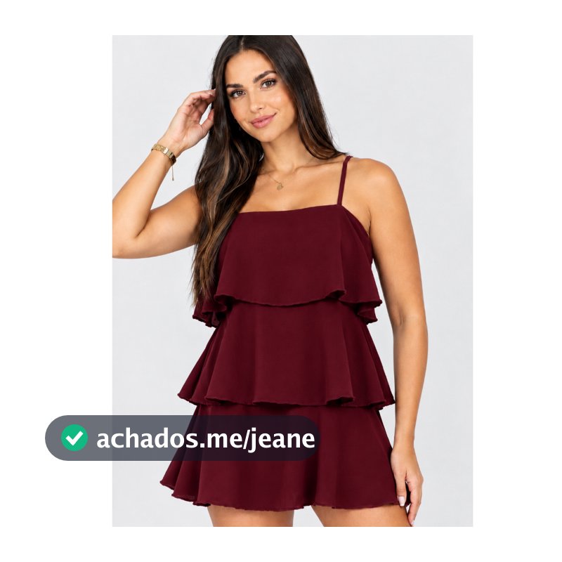 Vestido Babado 3 Maria Curto Feminino Leve Duna