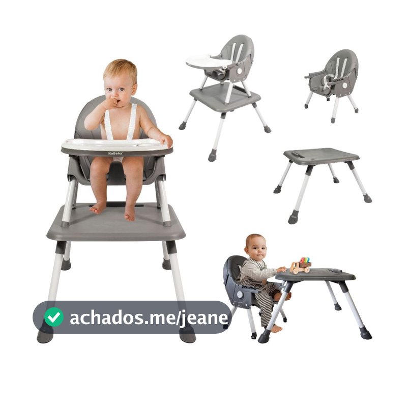Cadeira De Alimentação 7 em 1 Portátil Multifuncional Até 25kg C/ Mesa KaBaby