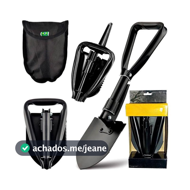 Pá Portátil Dobrável De Emergência Multi-função Acampamento Camping P/Emergência Acampamento Camping