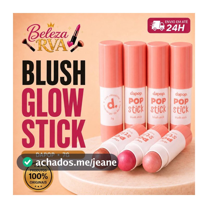 Blush Glow Stick Dapop 7g Cremoso Iluminado Fácil de Aplicar