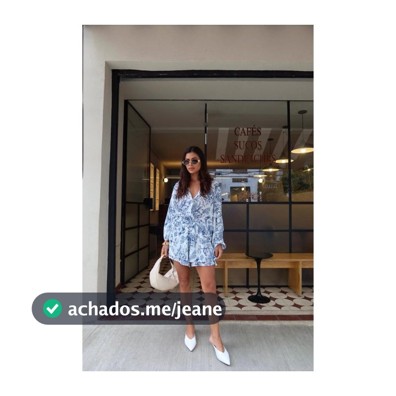 Conjunto camisa bata com shorts estampado