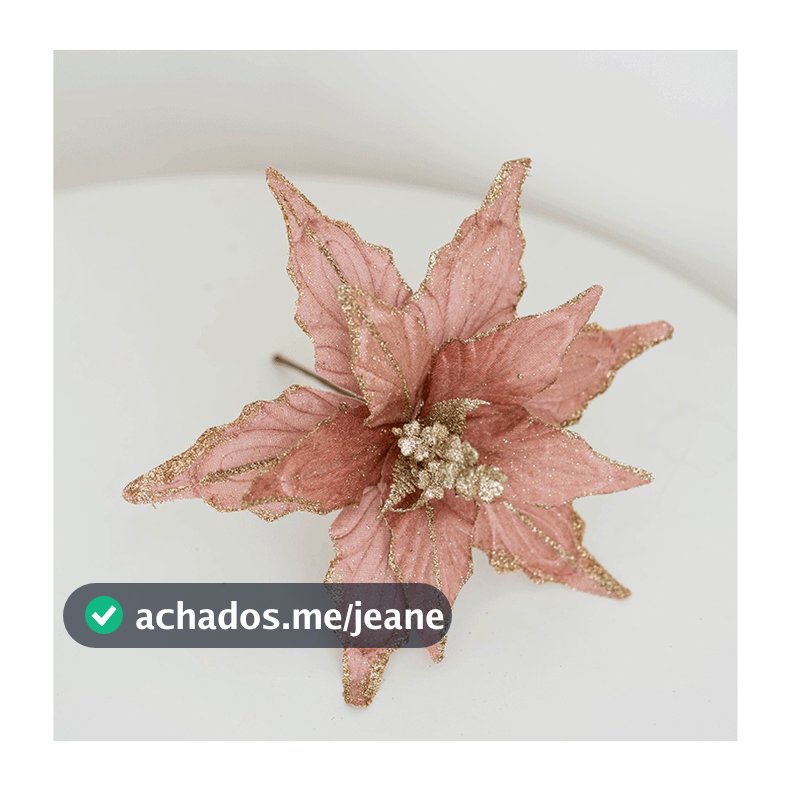 28cm Golden Champagne Christmas Flower High-End Flannel Simulation Christmas Flower Decoração de Natal Flor de Natal Decoração de Natal Decoração de Natal