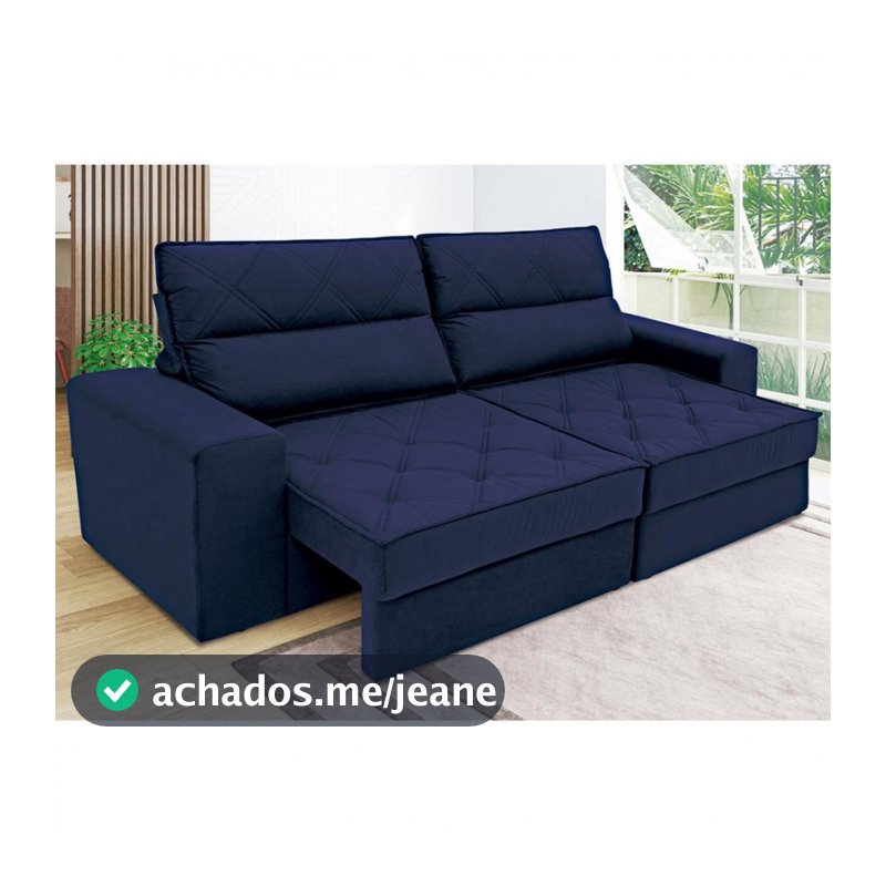 Sofá 4 Lugares Fassatti Retrátil e Reclinável em Suede Linoforte