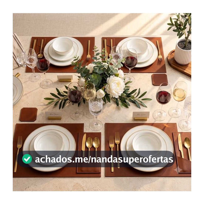Kit 2/4/6 Peças Jogo Americano Cozinha Jantar Descanso de Prato Mesa Posta Jogo de Mesa/PortaCopos