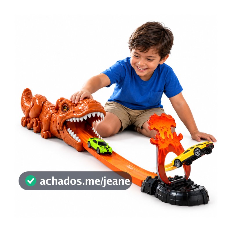 Pista Dinossauro Lançador Carrinhos Looping Radical Infantil