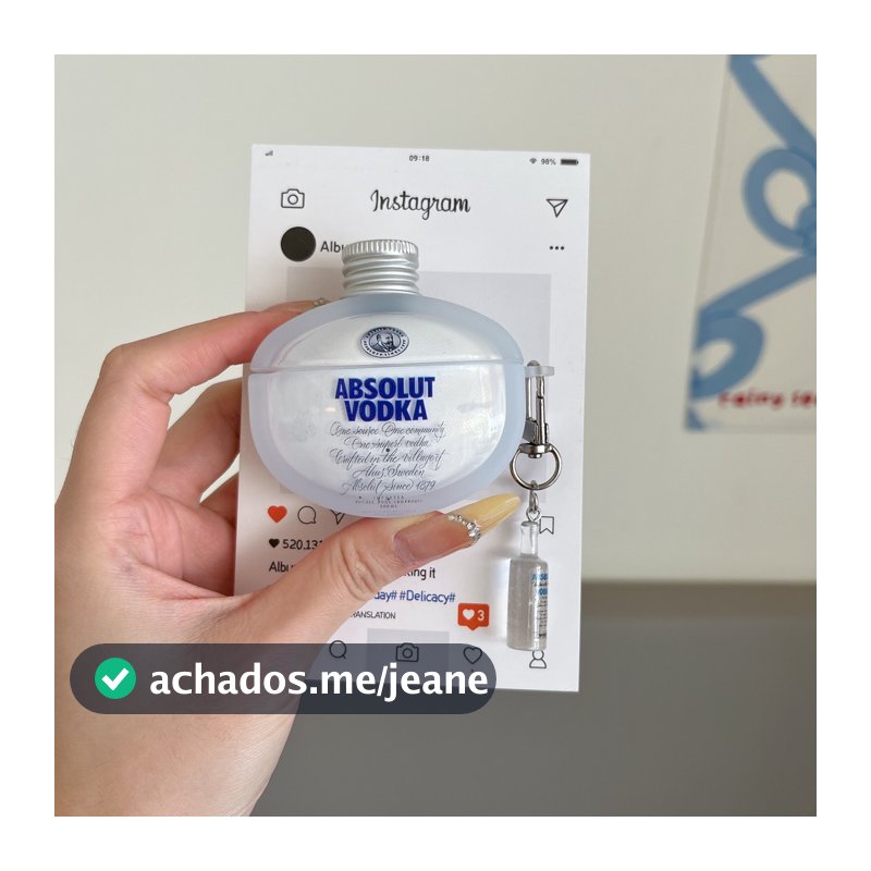 Para HUAWEI FreeBuds PRO 2 3 4 5 6 7 i SE FreeClip Capa Protetora Tampa De Garrafa 3D Vodka TPU