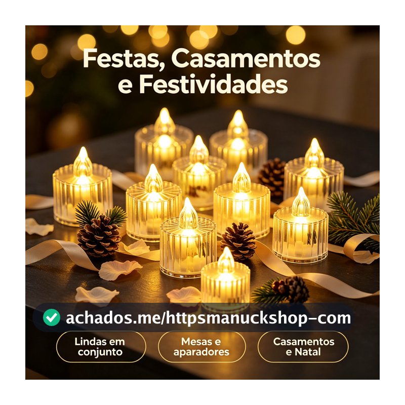 10 Velas De Led Decorativa Para Ornamentação De Festas e Qualquer Tipo De Eventos e Decoração De Casa