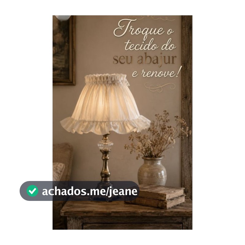 capas de tecido para abajur estilo farmhouse( envie as medidas pelo chat )
