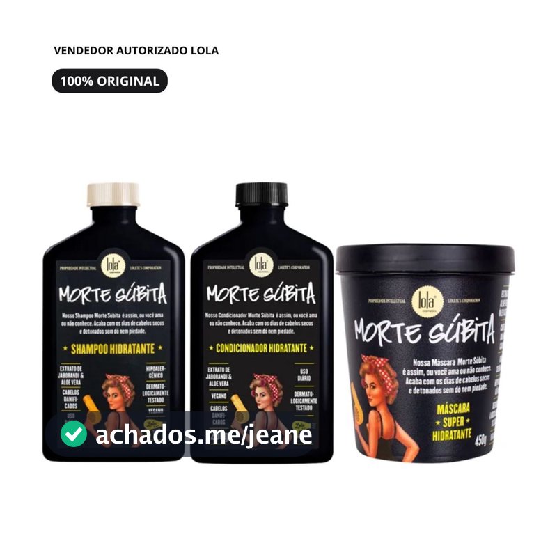 Kit Lola Cosmetics Morte Súbita - Shampoo e Condicionador e Máscara de Hidratação