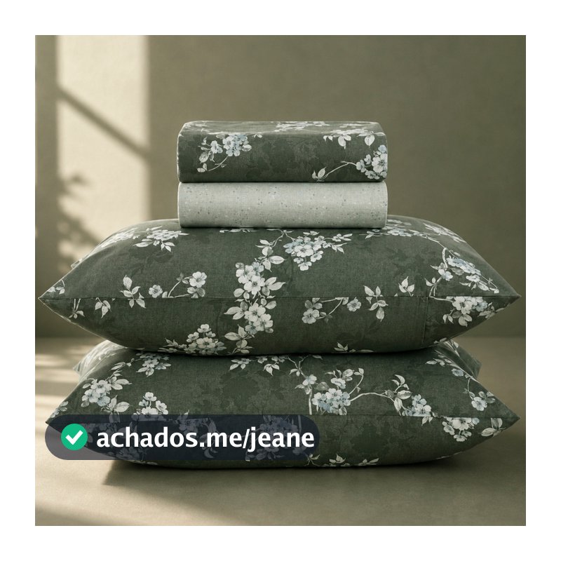Jogo de Lençol Cama Queen Karsten Percal Importado 100% Algodão Estampado 4 Peças