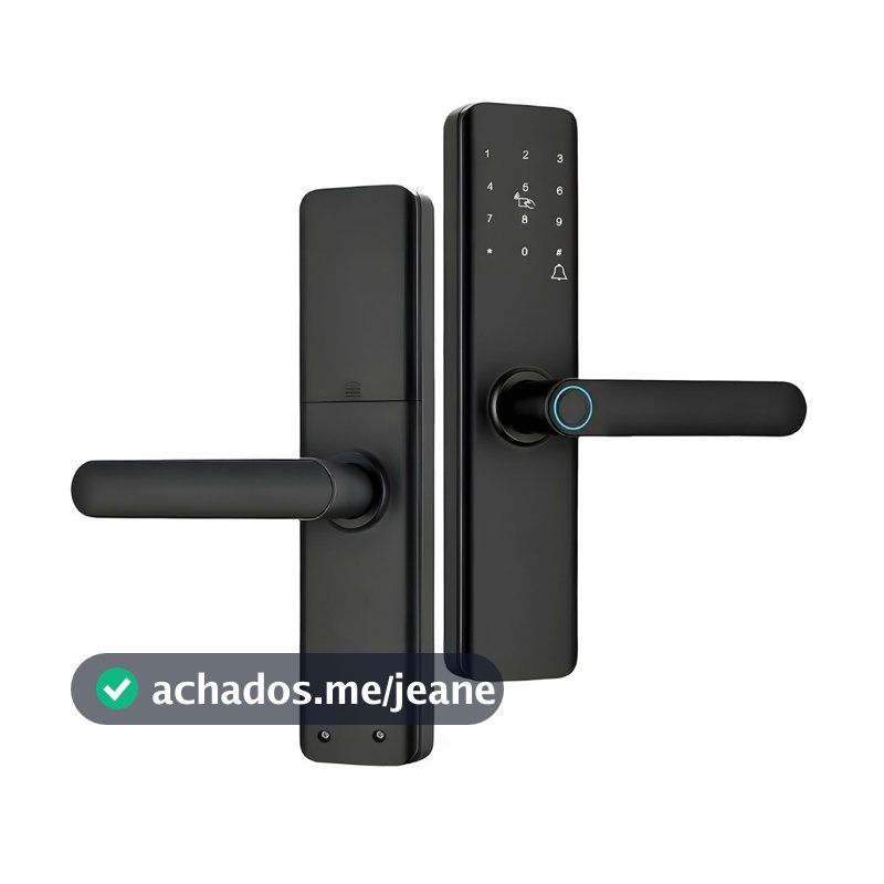 Fechadura Eletrônica Smart Door com Impressão Digital Senha Cartão NFC e Chave Mecânica