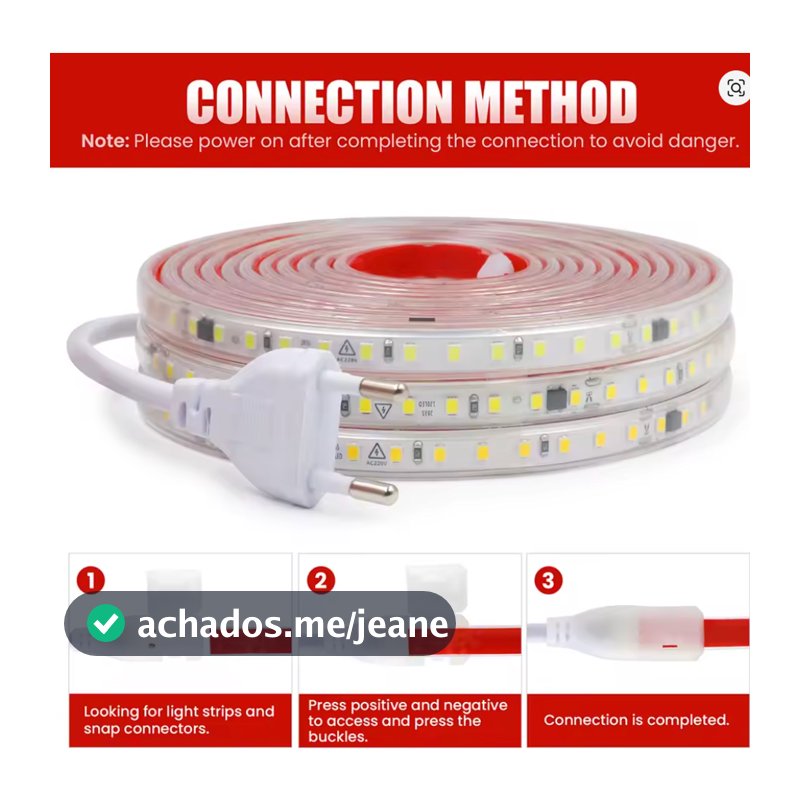 Kit 1m a 10m Mangueira LED 5050 120LEDS Direta Com Dupla face IP65 Blindada 2835 18w/m 110v/220v