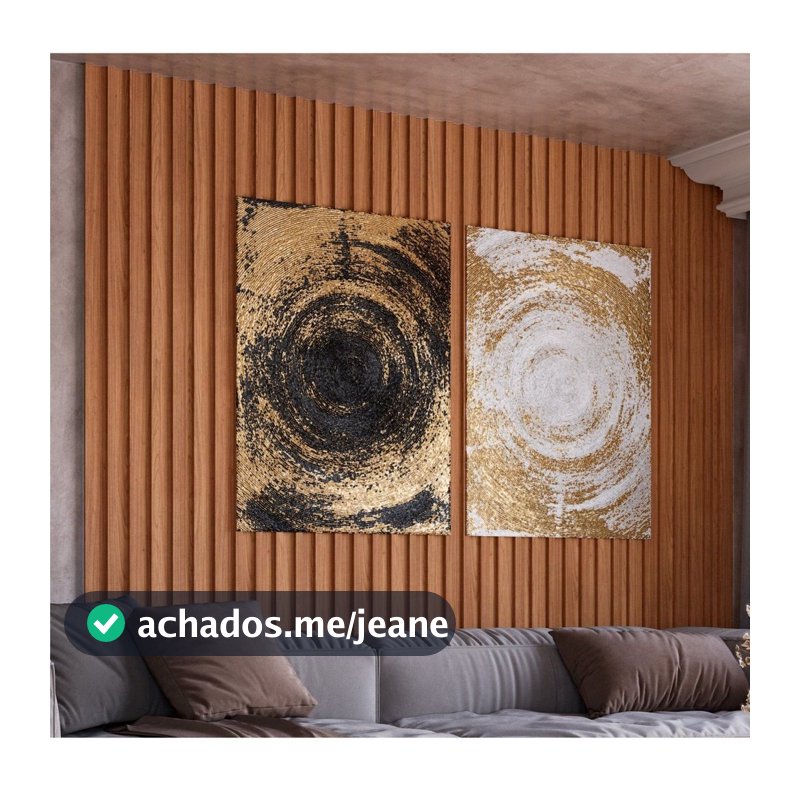 Painel Ripado em Placa 100% MDF 89,5x250cm (2,23m²) Marrom/Freijó/Madeirado Pradel Móveis Freijó/Madeirado