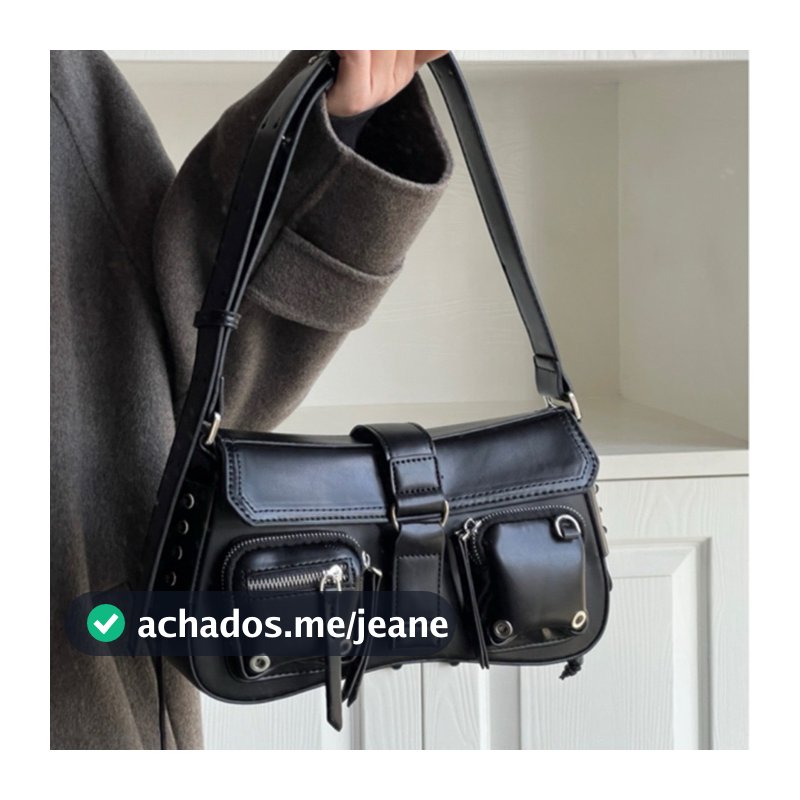 Bolsa Feminina De Ombro Baguete Design Detalhe Cordão[8738]