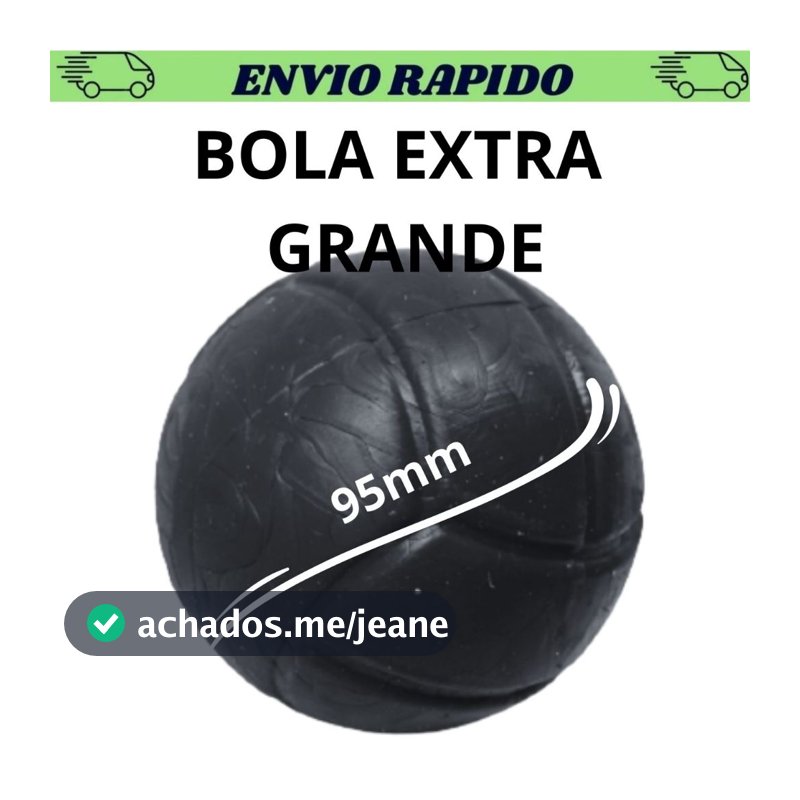 Bolinha Pet Extra Grande Borracha Maciça Pets Portes Grandes 95mm